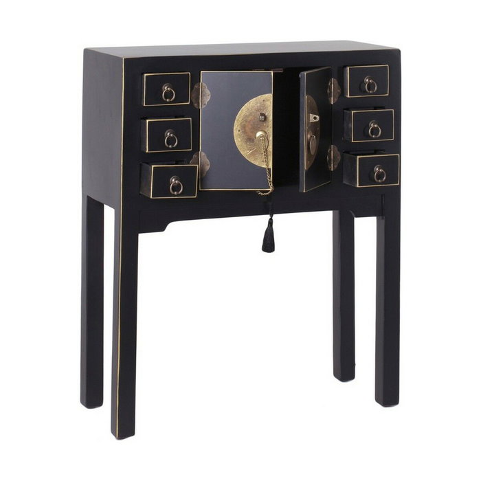 Meuble d'Entrée ORIENTE Noir Doré 63 x 26 x 80 cm