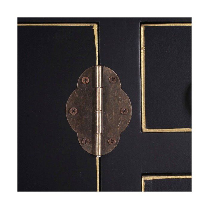 Meuble d'Entrée ORIENTE Noir Doré 63 x 26 x 80 cm