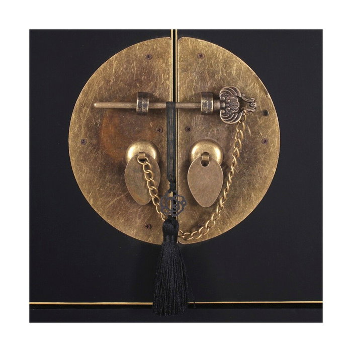 Meuble d'Entrée ORIENTE Noir Doré 63 x 26 x 80 cm