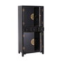 Buffet ORIENTE Noir Doré Bois Fer Bois MDF 63 x 33 x 131 cm
