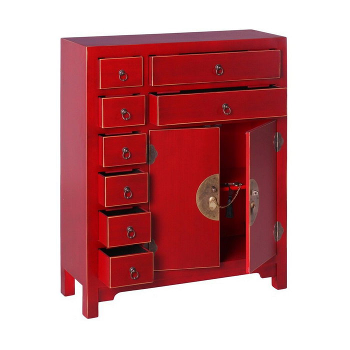 BigBuy Home Buffet ORIENTE Rouge Doré