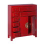 BigBuy Home Buffet ORIENTE Rouge Doré