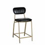 BigBuy Home Tabouret Noir et Doré