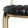 BigBuy Home Tabouret Noir et Doré