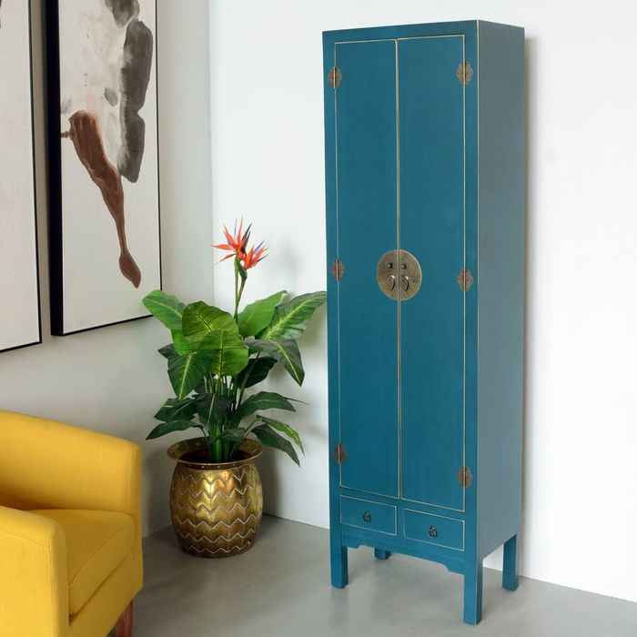 Armoire ORIENTE Bleu Fer DMF 55 x 33 x 185 cm