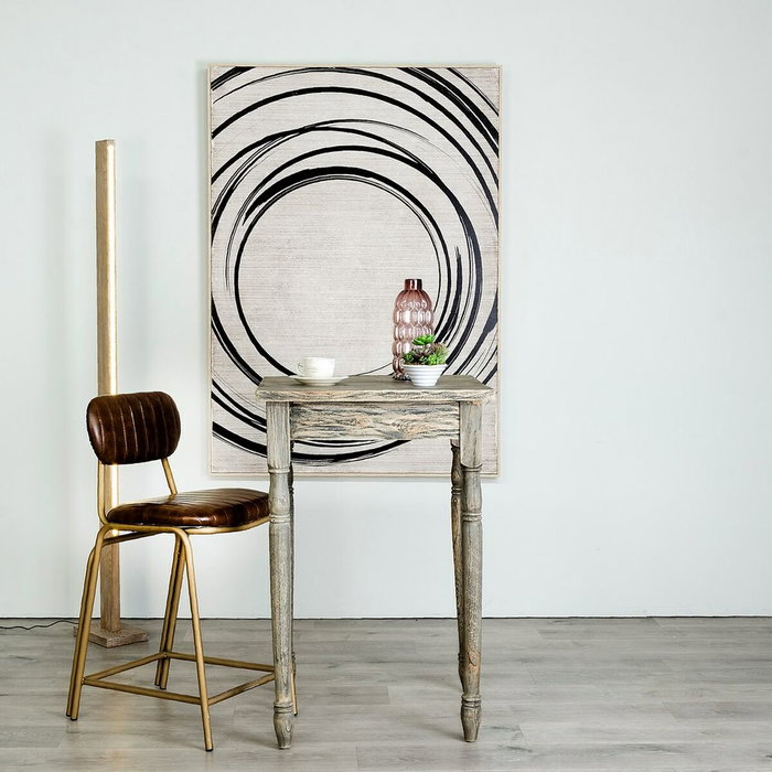 BigBuy Home Table d'appoint Naturel Gris Bois 60 x 60 x 90 cm
