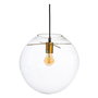 Suspension Verre Doré Transparent 30 x 30 x 30 cm Vintage Ø 35 cm