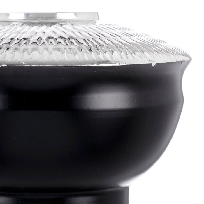 Vase 21 x 21 x 11,5 cm Noir Aluminium Vase 21 x 21 x 11,5 cm Noir Aluminium