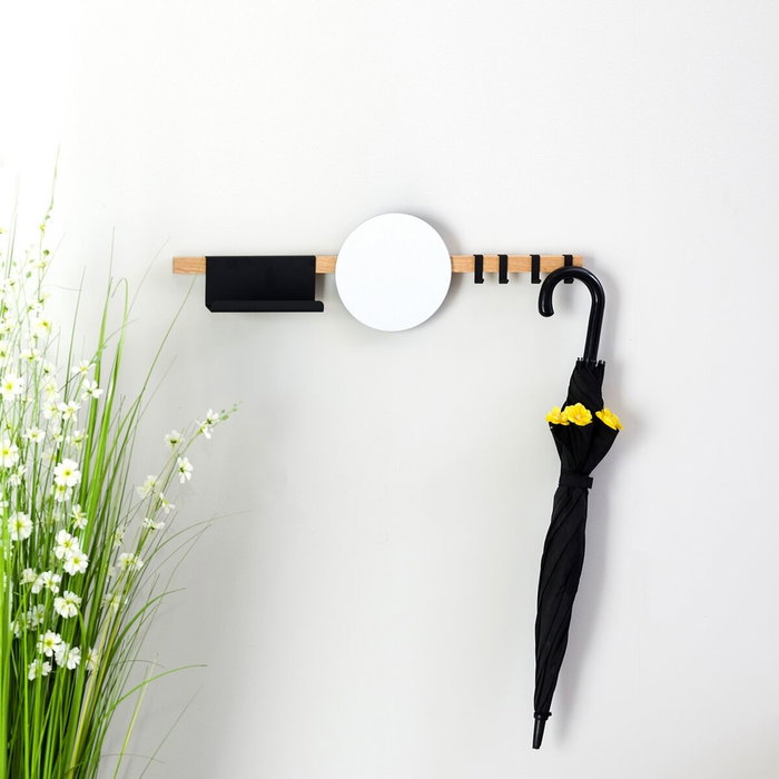 Portemanteau 75 x 21 x 13 cm Métal Bois industriel Portemanteau 75 x 21 x 13 cm Métal Bois industriel