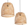 Suspension Naturel Bambou 42 x 42 x 42 cm (2 Unités)