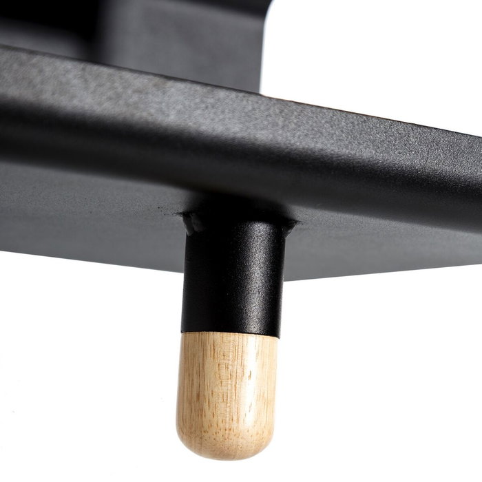 BigBuy Home Table d'appoint Naturel Noir Métal Bois BigBuy Home Table d'appoint Naturel Noir Métal Bois
