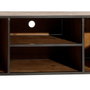 BigBuy Home Meuble de télévision CÉSARE 150 x 40 x 49 cm Noir Métal Bois Marron