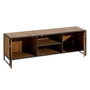 BigBuy Home Meuble de télévision CÉSARE 150 x 40 x 49 cm Noir Métal Bois Marron