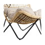 BigBuy Home Fauteuil en Fibre naturelle Noir et Naturel