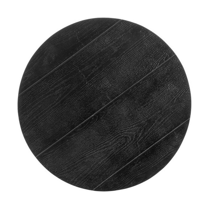 BigBuy Home Table d'appoint circulaire Noir Aluminium