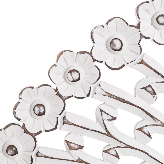 Miroir mural Blanc 90 x 1,5 x 90 cm