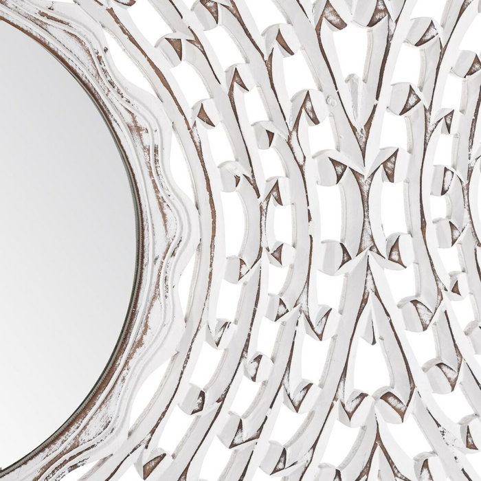 Miroir mural Blanc 90 x 1,5 x 90 cm