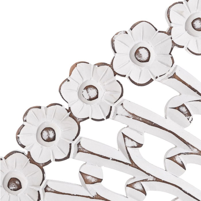 Miroir mural Blanc 90 x 1,5 x 90 cm