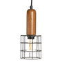 BigBuy Home Suspension Naturel Doré en Bois de Manguier et Fer