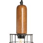 BigBuy Home Suspension Naturel Doré en Bois de Manguier et Fer