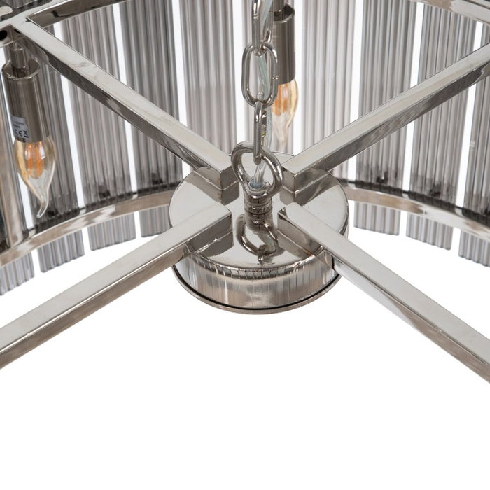 BigBuy Home Suspension Verre Métal Argent 76 x 76 x 39 cm
