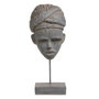 BigBuy Home Figurine Décorative Masque Gris 20 x 12 x 60 cm