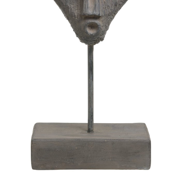 BigBuy Home Figurine Décorative Masque Gris BigBuy Home Figurine Décorative Masque Gris