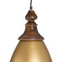 Suspension 21 x 21 x 37 cm Doré Bois Fer 220 V Bois de manguier 240 V
