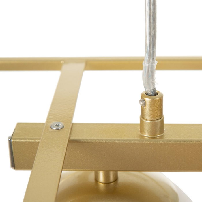BigBuy Home Suspension 45 x 20 x 20 cm Verre Doré Métal Blanc