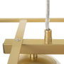 BigBuy Home Suspension 45 x 20 x 20 cm Verre Doré Métal Blanc