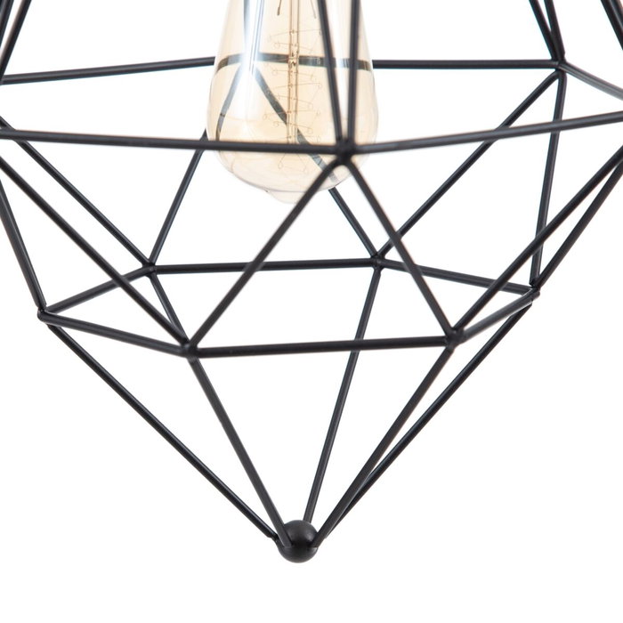 BigBuy Home Suspension Noir Métal 26 x 26 x 46 cm