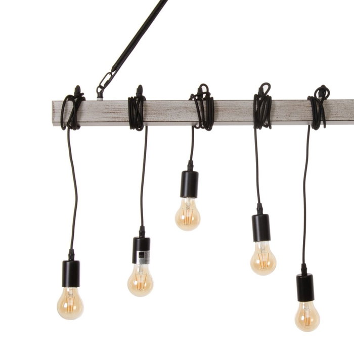BigBuy Home Suspension 107 x 5 x 15 cm Noir Métal BigBuy Home Suspension 107 x 5 x 15 cm Noir Métal