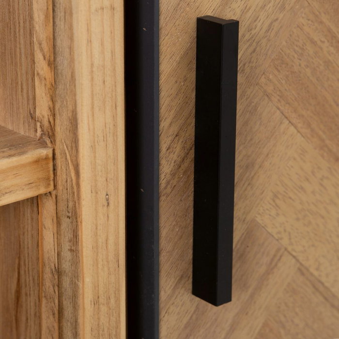 BigBuy Home Buffet SPIKE Noir et Naturel