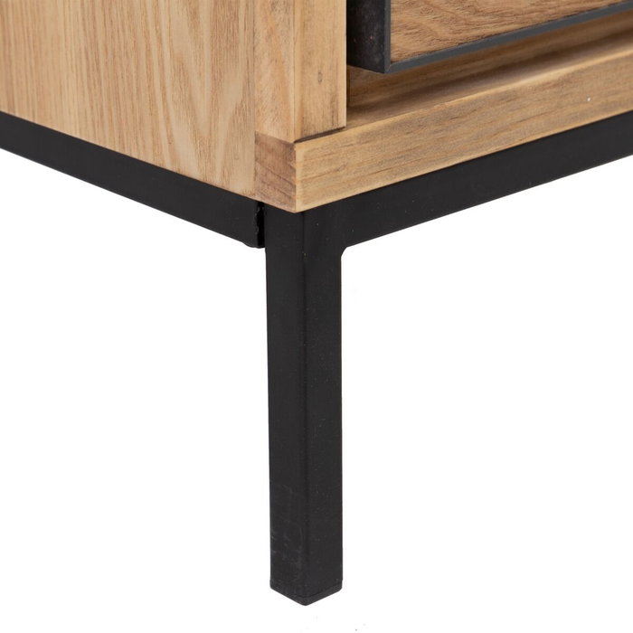BigBuy Home Buffet SPIKE Noir et Naturel