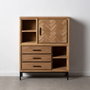 BigBuy Home Buffet SPIKE Noir et Naturel