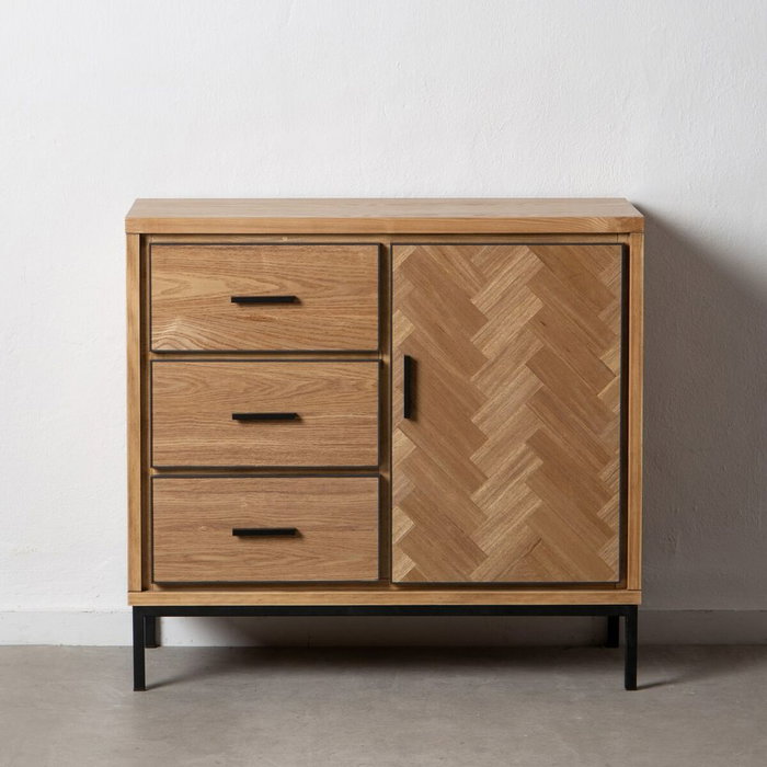 BigBuy Home Meuble d'Entrée SPIKE avec Tiroirs Naturel Métal Bois BigBuy Home Meuble d'Entrée SPIKE avec Tiroirs Naturel Métal Bois