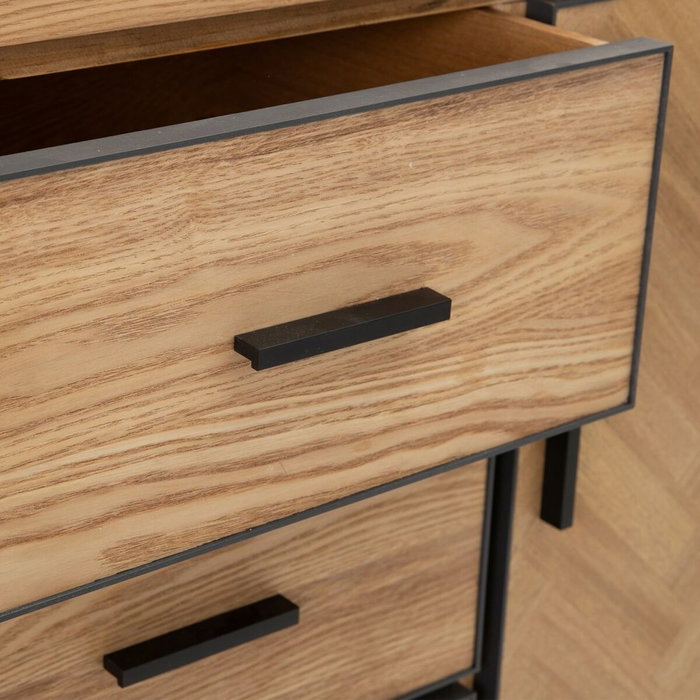 BigBuy Home Meuble d'Entrée SPIKE avec Tiroirs Naturel Métal Bois BigBuy Home Meuble d'Entrée SPIKE avec Tiroirs Naturel Métal Bois