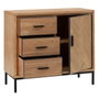 BigBuy Home Meuble d'Entrée SPIKE avec Tiroirs Naturel Métal Bois