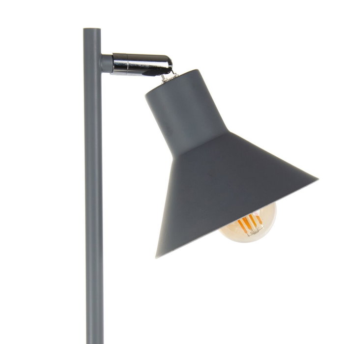 BigBuy Home Lampadaire Gris Métal 15,5 x 15,5 x 143 cm BigBuy Home Lampadaire Gris Métal 15,5 x 15,5 x 143 cm