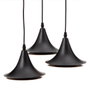 BigBuy Home Suspension Noir Doré Métal 36 x 36 x 130 cm