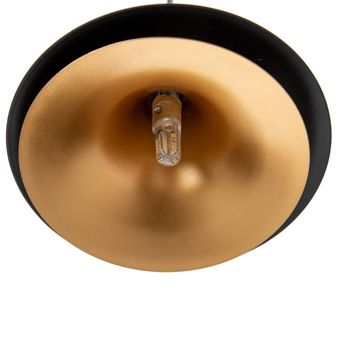 BigBuy Home Suspension Noir Doré Métal 36 x 36 x 130 cm