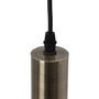 BigBuy Home Suspension Noir et Doré Métal 16 x 16 x 30 cm