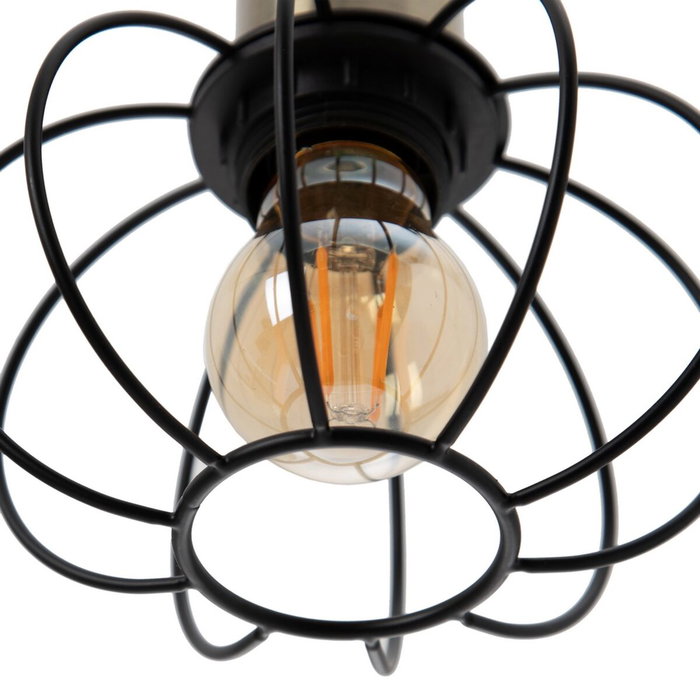 BigBuy Home Suspension Noir et Doré Métal 16 x 16 x 30 cm BigBuy Home Suspension Noir et Doré Métal 16 x 16 x 30 cm