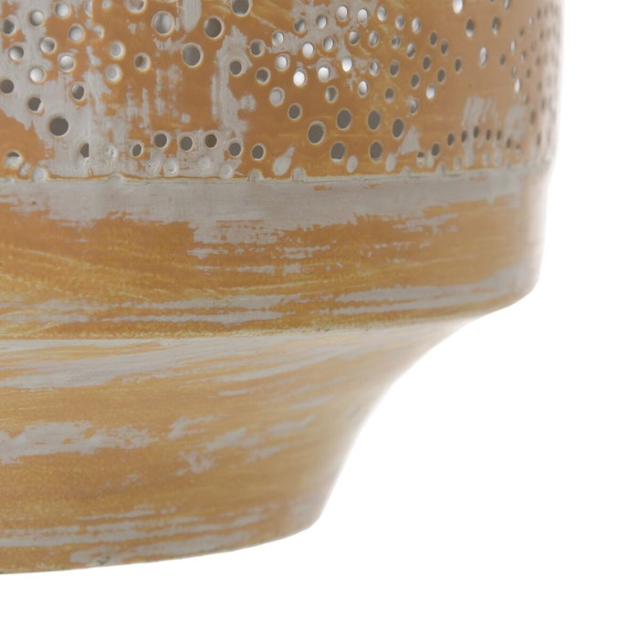 BigBuy Home Bougeoir Naturel Métal 26,5 x 26,5 x 65,5 cm