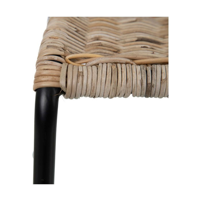 Chaise de Salle à Manger 50 x 54 x 77 cm Naturel Noir