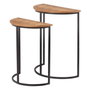 BigBuy Home Table d'appoint Marron Noir (Lot de 2)