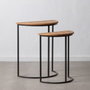 BigBuy Home Table d'appoint Marron Noir (Lot de 2)