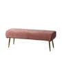 BigBuy Home Banquette Rose en Tissu Synthétique et Métal