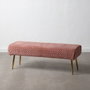 BigBuy Home Banquette Rose en Tissu Synthétique et Métal