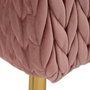 BigBuy Home Banquette Rose en Tissu Synthétique et Métal